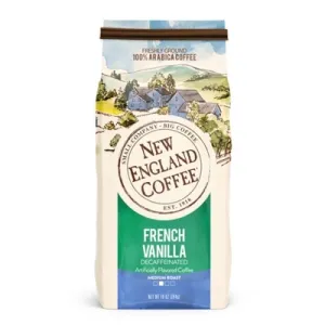New England Coffee Coffee, Freshly Ground, French Vanilla, Decaffeinated