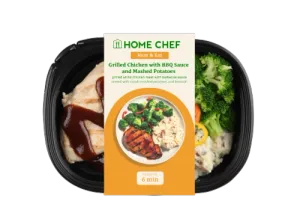 Home Chef Heat and Eat Grilled Chicken With Bbq Sauce And Mashed Potatoes