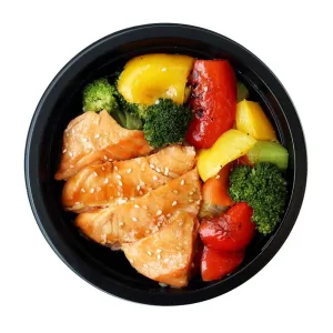 GRILLED TERIYAKI SALMON RICE BOWL, GRILLED TERIYAKI SALMON