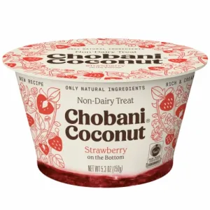 CHOBANI Less Sugar Non-Dairy Yogurt, Coconut Based, Strawberry