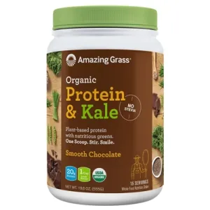 SMOOTH CHOCOLATE ORGANIC PROTEIN & KALE PLANT-BASED PROTEIN WITH NUTRITIOUS GREENS WHOLE-FOOD NUTRITION SHAKE, SMOOTH CHOCOLATE