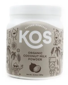 KOS Organic Coconut Milk Powder - Unsweetened, Dairy Free Coconut Milk Powder - USDA Organic, Keto Friendly, No Additives, Plant Based Ingredient, 358g, 179 Servings