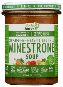 Safe Harvest Grain-Free And Gluten-Free Minestrone Soup