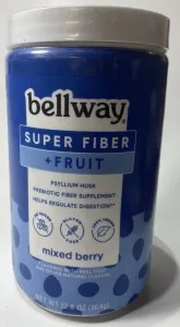 Bellway Super Fiber +Fruit Psyllium Fiber Supplement Mixed Berry.
