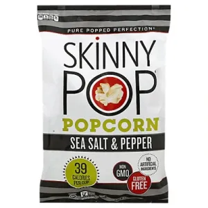 SkinnyPop Skinny Pop 100 Calorie Popcorn Snack, 0.65 oz, 28 Count - Non  GMO, Gluten Free, On-the-Go Snacking