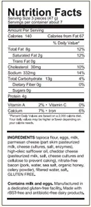 CHEESE BREAD SNACKS WITH BACON, CHEESE WITH BACON