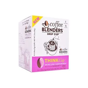 DARK ROAST COFFEE + COGNITIVE PERFORMANCE 200MG AMERICAN GINSENG COFFEE DRIP CUP, DARK ROAST