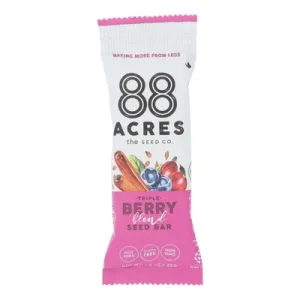 88 Acres Seed Bar, Triple Berry Blend, 1.6 oz, Case of 9
