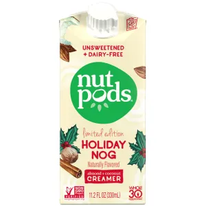 Nut Pods Almond + Coconut Creamer Holiday Nog Unsweetened and Dairy Free