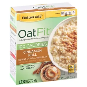 Better Oats® 100 Calories Cinnamon Roll Instant Oatmeal, 10 ct / 0.98 oz -  Foods Co.