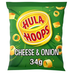 Hula Hoops Cheese & Onion Flavour Potato Rings 34g