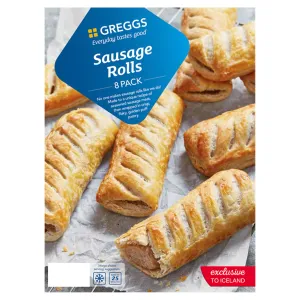 Greggs 8 Sausage Rolls 854g - Brittains Direct