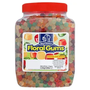 Squirrel Floral Gums Jar