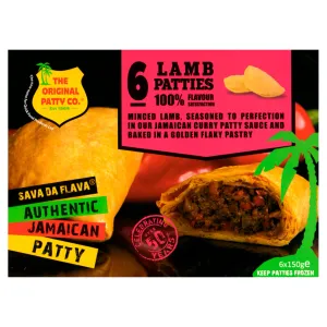 The Original Patty Co. Lamb Jamaican Patties 6 x 150g