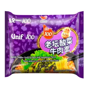 Unif 100 Instant Noodle - Artificial Beef With Sauerkraut Flavour 119g