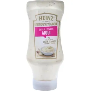 3x Heinz Seriously Good Vegan Garlic Aioli Mayo Bottles (3x220ml) Heinz An  extensive range of products at the most affordable cost