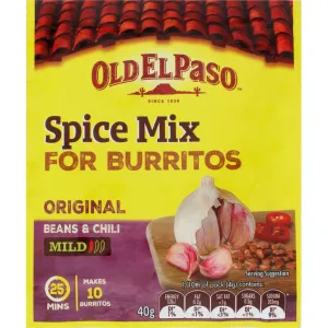 FODMAPs, Gluten & More Old El Paso Mexican Burrito Spice Mix 40g - Spoonful