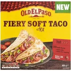 Old El Paso Fiery Soft Taco Kit Hot 405g