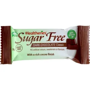 Healtheries Chocolate Bar Dark Sugar Free