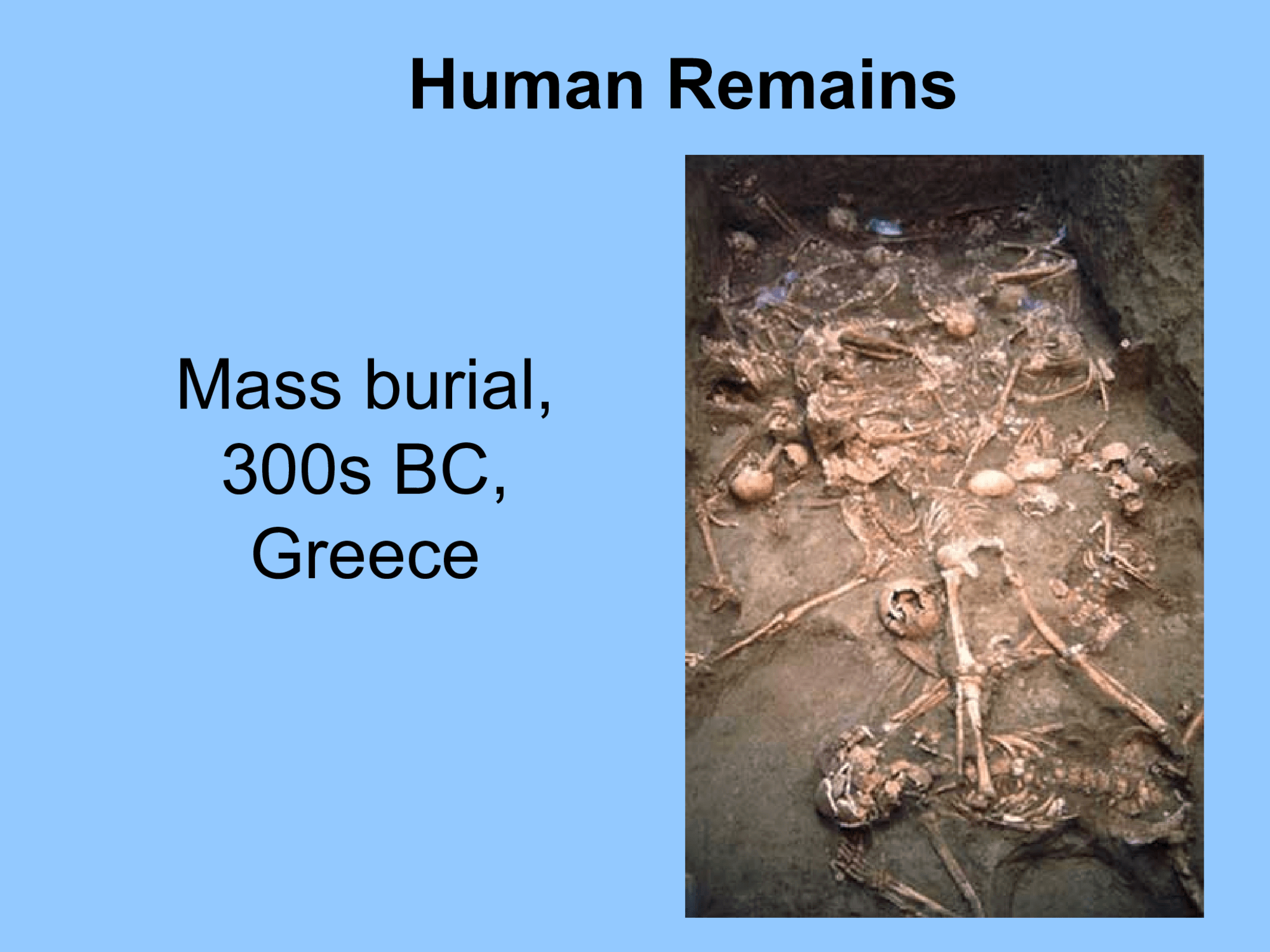 Mass burial, 300s BC, Greece Human Remains