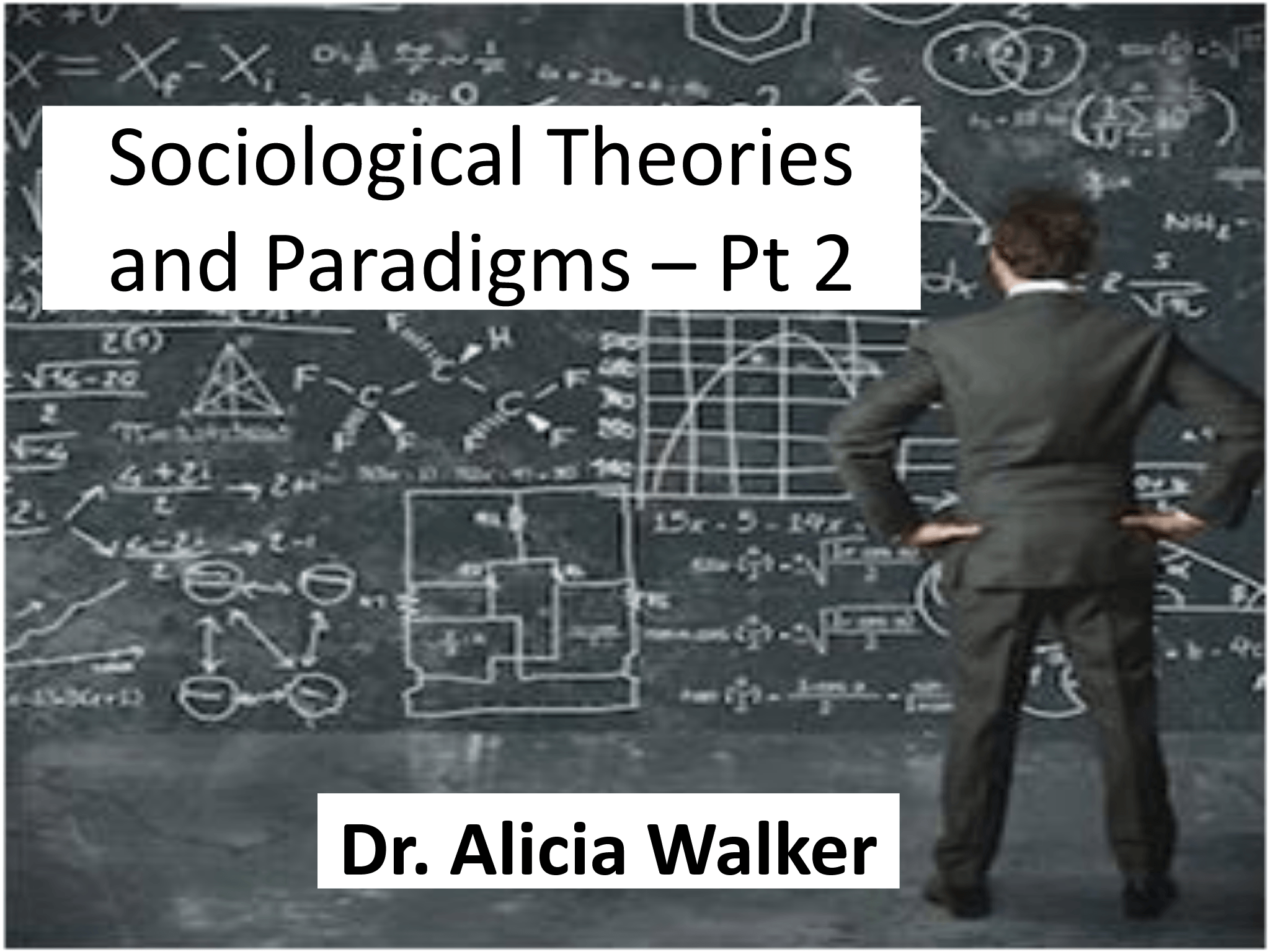 Sociological Theories  and  Paradigms  – Pt 2 Dr. Alicia Walker