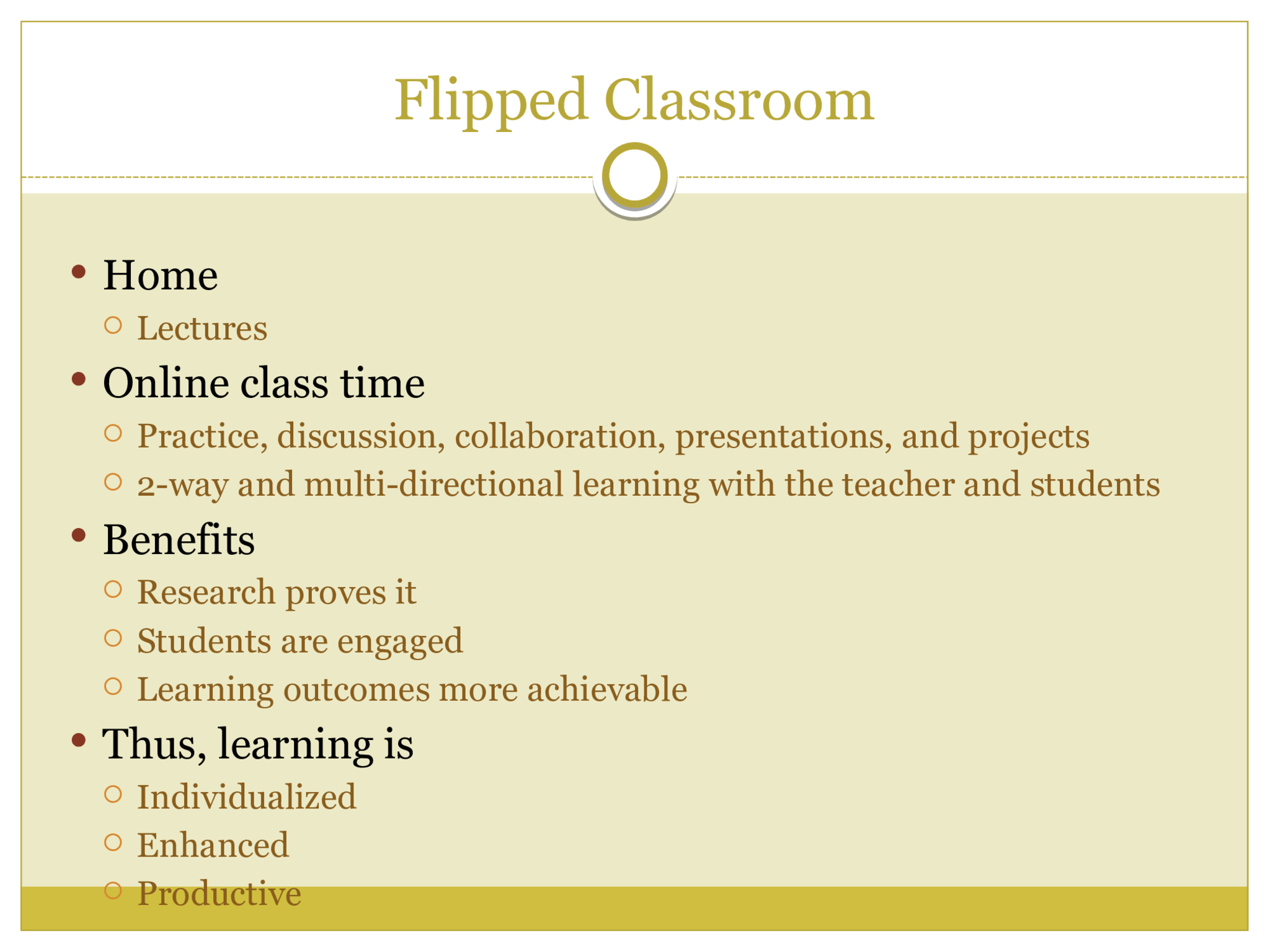 Taxonomy of Learning Intermediate Cognitive Level E3 and E4 Remember Recognizing Recalling Understand Interpreting Exemplifying Classifying Summarizing Inferring Comparing Explaining Apply Executing Implementing   Analyze Differentiating Organizing Attributing Evaluate Checking Critiquing Create Generating Planning Producing