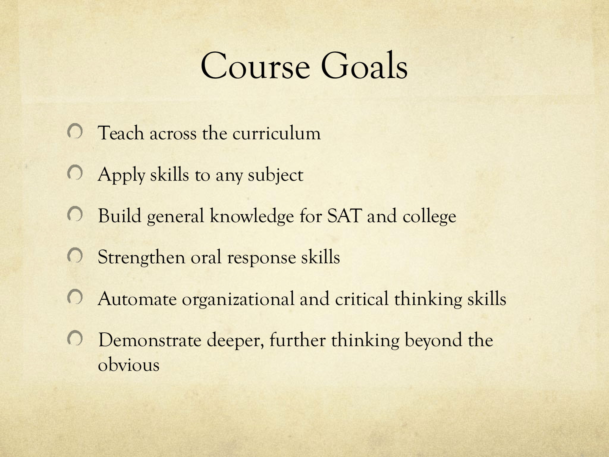 Each E-Level Builds specific skills in  8 core constructs: Vocabulary Development Spelling Rules Grammar Development Punctuation Rules Sentence Construction Reading Analysis Writing Development Research and General Knowledge Listening and Oral Communication Skills (during class) Critical Thinking Skills (integrated through the curriculum)