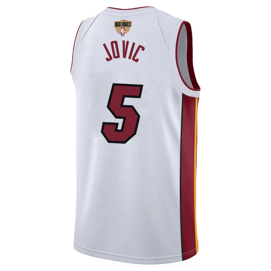 Nikola Jovi閼?5 Miami Heat Final Champions 2023 Swingman Jersey - White Gallery Image