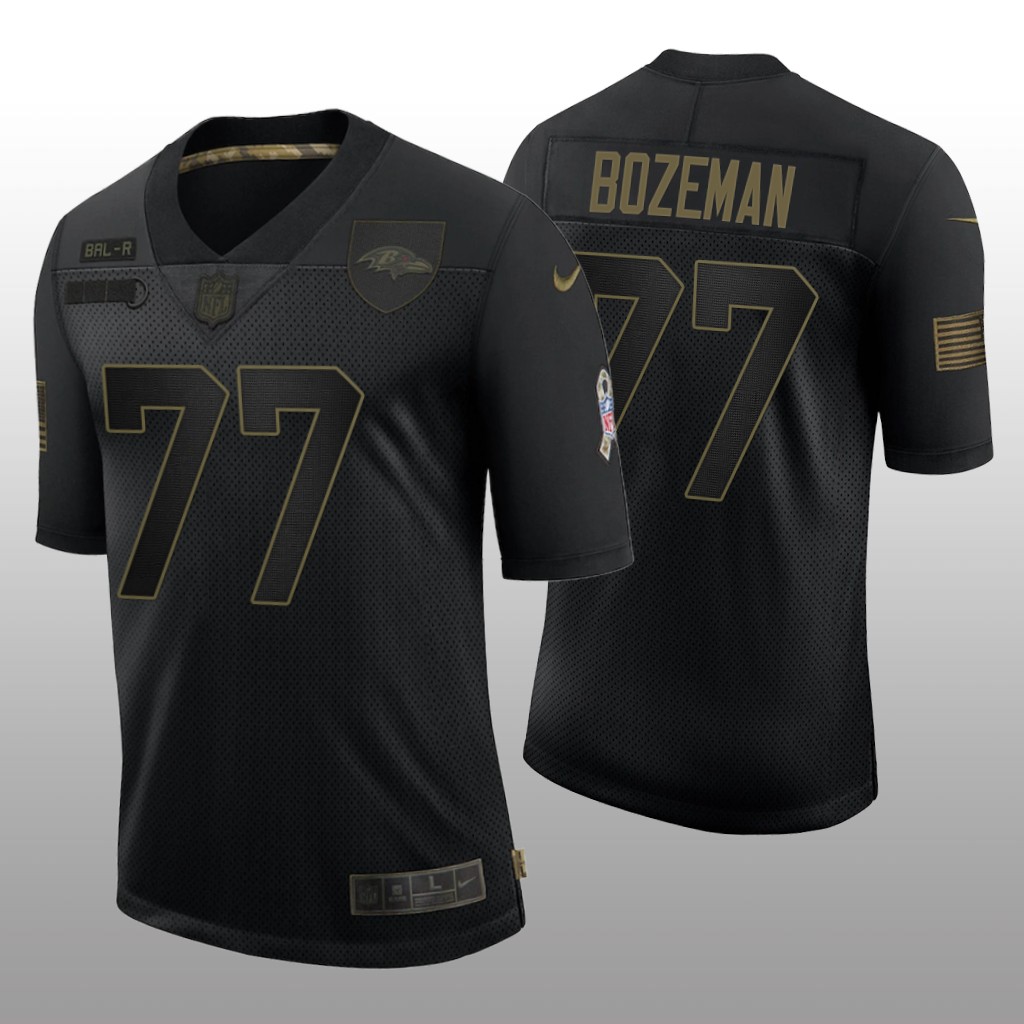 Baltimore Ravens Bradley Bozeman Black Limited Jersey 2020 Salute To ...