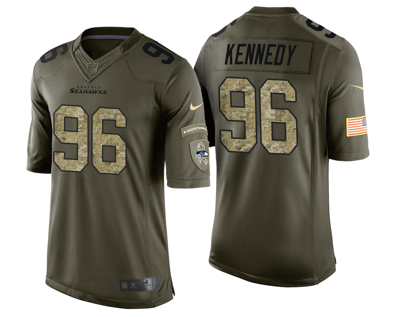 Cortez Kennedy Seattle Seahawks Green Camo Salute to Service Jersey ...