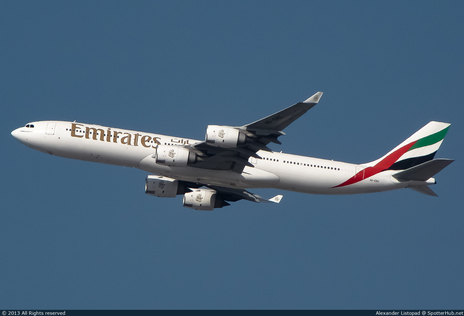 Photo of A6-ERC - Airbus A340-541 operated by Emirates