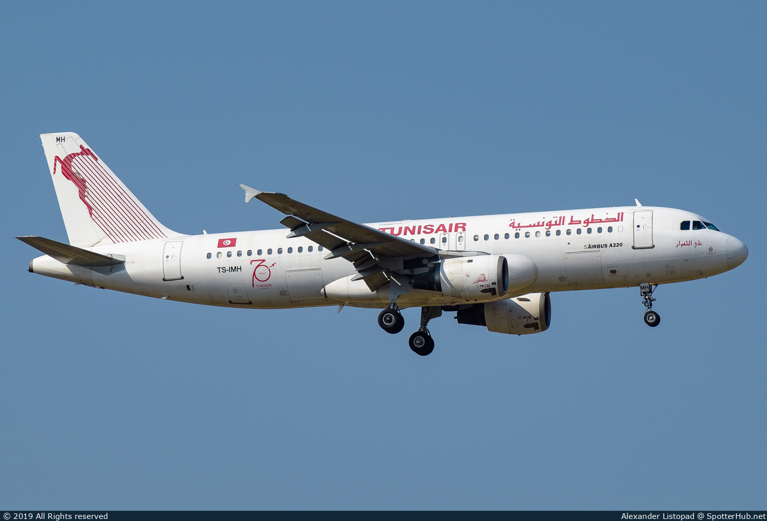 Photo of TS-IMH - Airbus A320-211 operated by Tunisair
