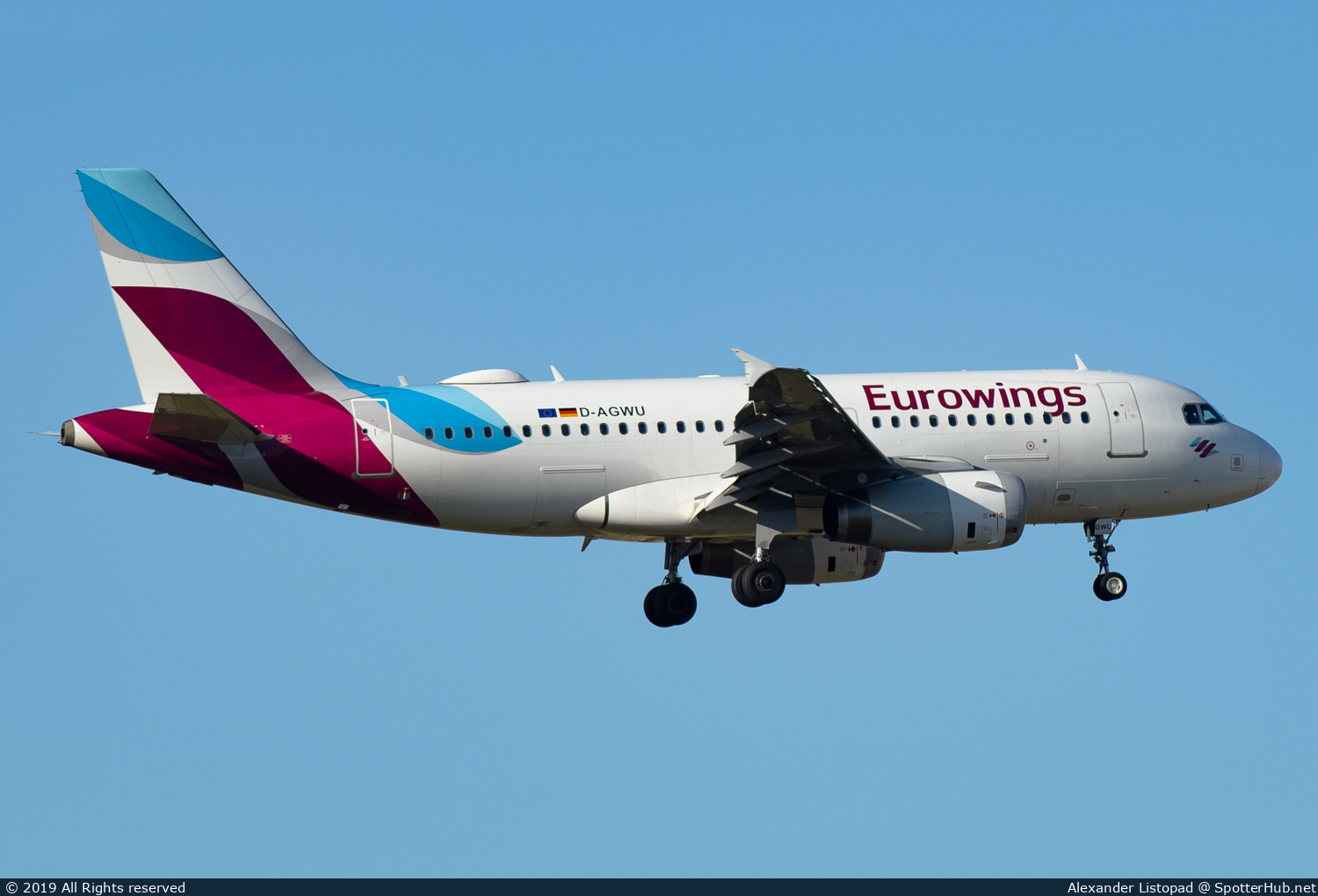 Photo of D-AGWU - Airbus A319-132 operated by Eurowings