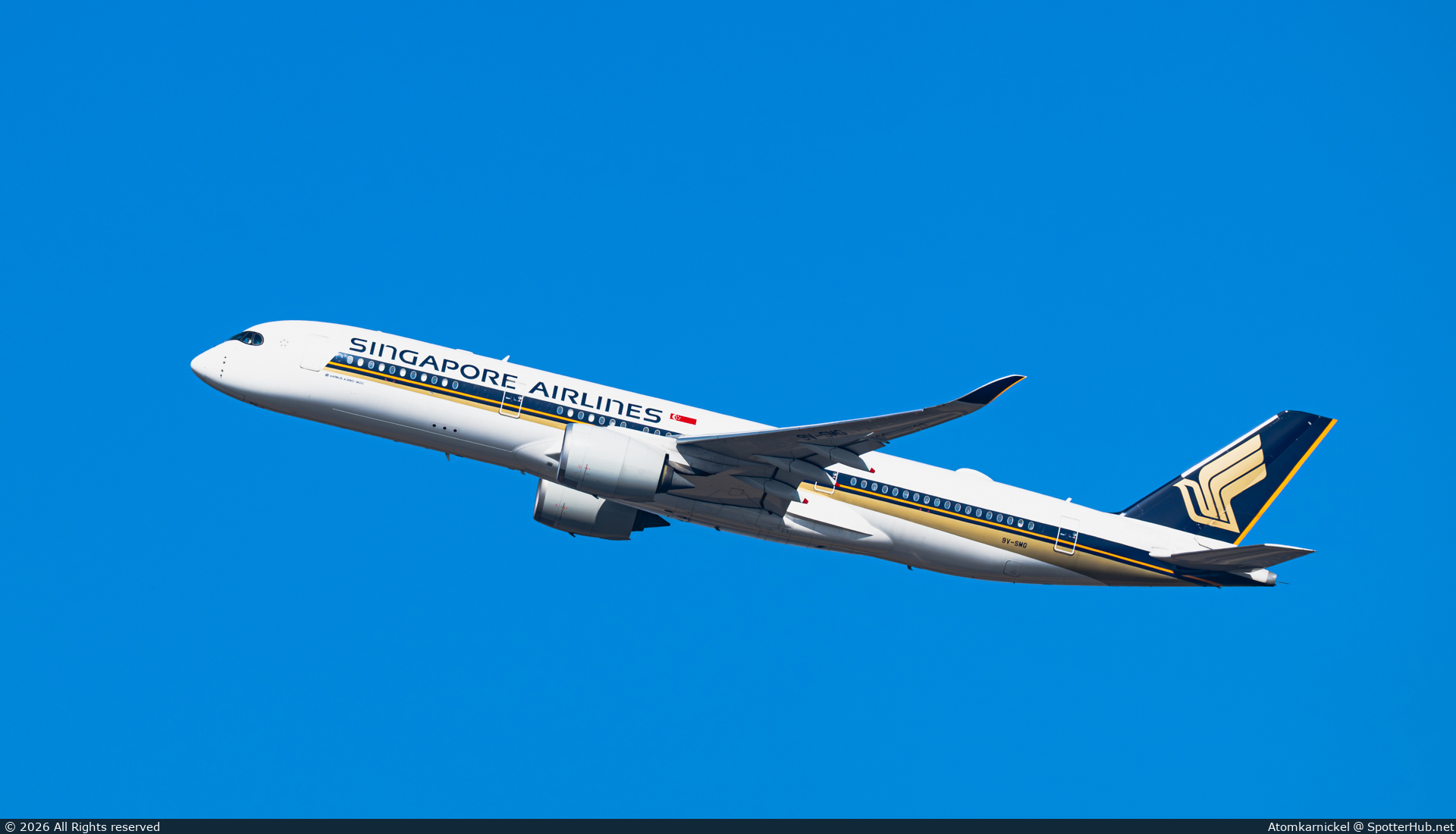 Photo of 9V-SMG - Airbus A350-941 operated by Singapore Airlines