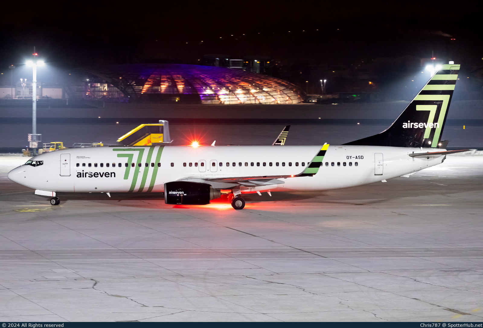 Photo of OY-ASD - Boeing 737-8FZ operated by Airseven (opb Copenhagen Airtaxi)