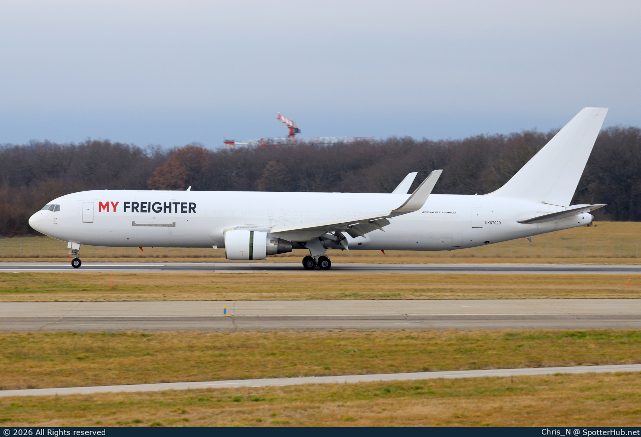 Photo of UK67020 - Boeing 767-330(ER)(BDSF) operated by My Freighter