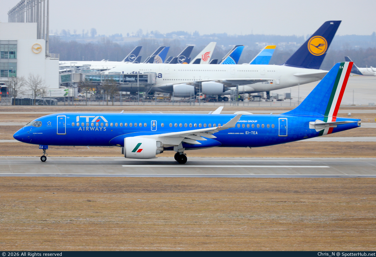 Photo of EI-TEA - Airbus A220-300 operated by ITA Airways