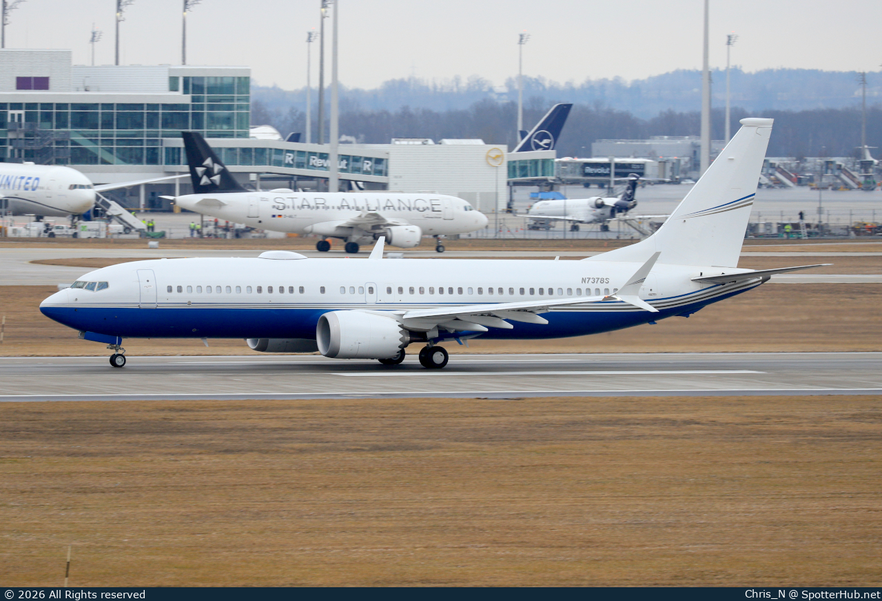 Photo of N7378S - Boeing 737 MAX 8(BBJ) operated by Private