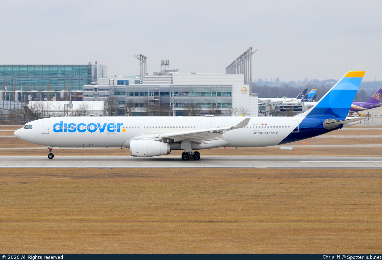 Photo of D-AIKC - Airbus A330-343 operated by Discover Airlines