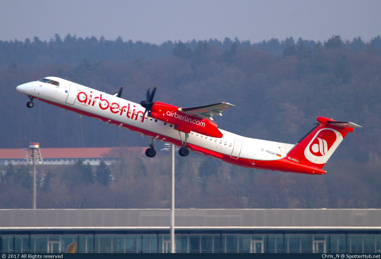 Photo of D-ABQR - Bombardier DHC-8-402 Dash 8 Q400 operated by Air Berlin (opb LGW Luftfahrtgesellschaft Walter)
