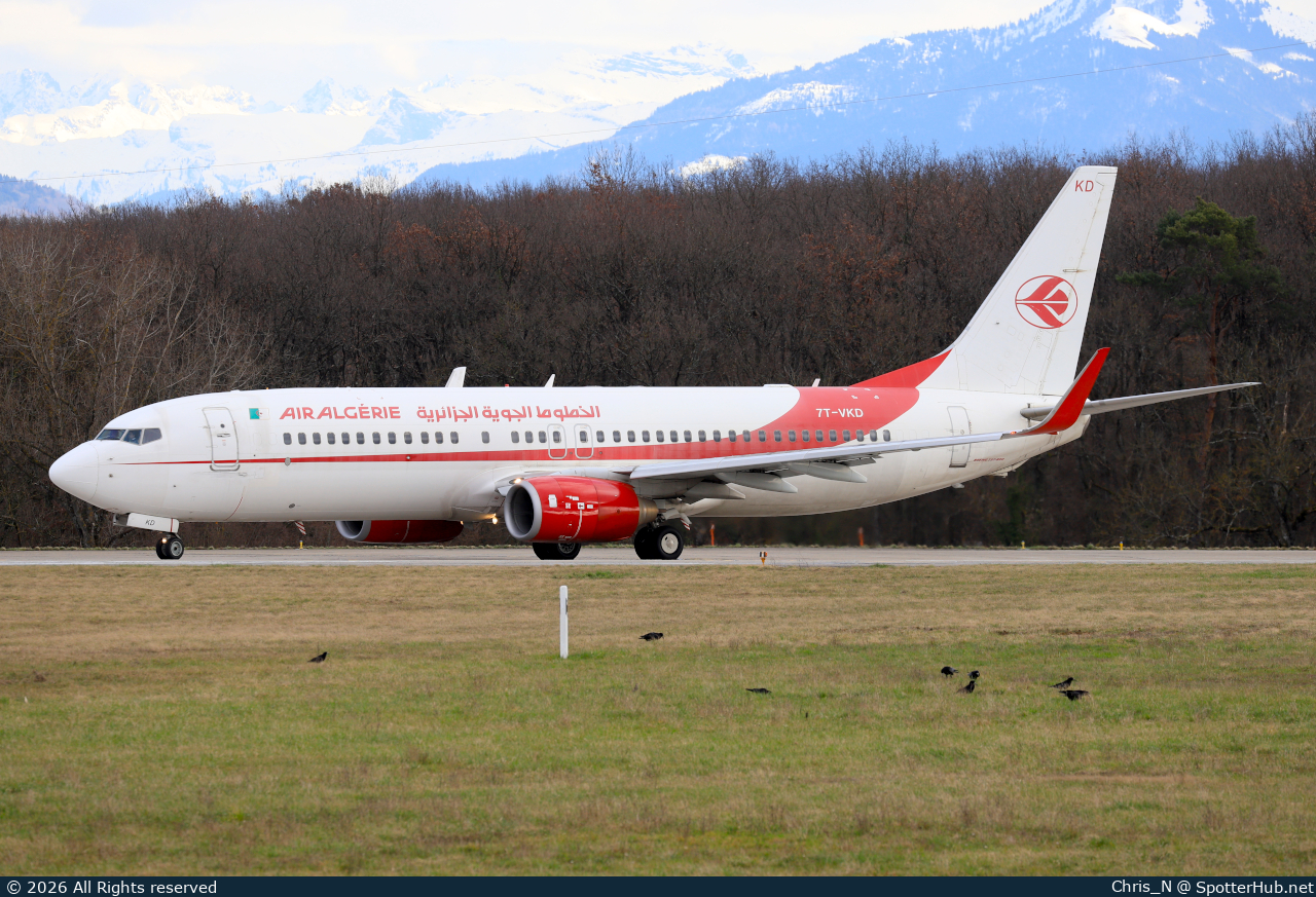 Photo of 7T-VKD - Boeing 737-8D6 operated by Air Algérie