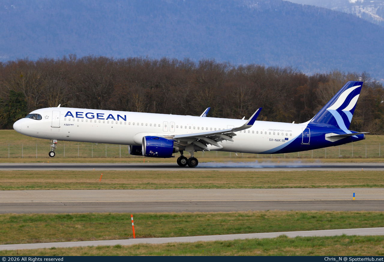Photo of SX-NAK - Airbus A321-271NX operated by Aegean Airlines