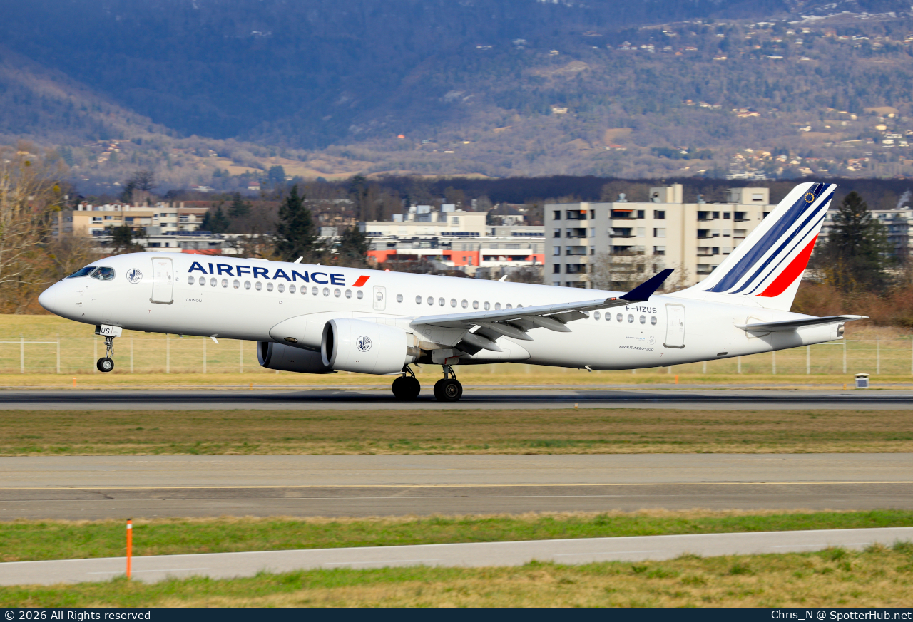 Photo of F-HZUS - Airbus A220-300 operated by Air France