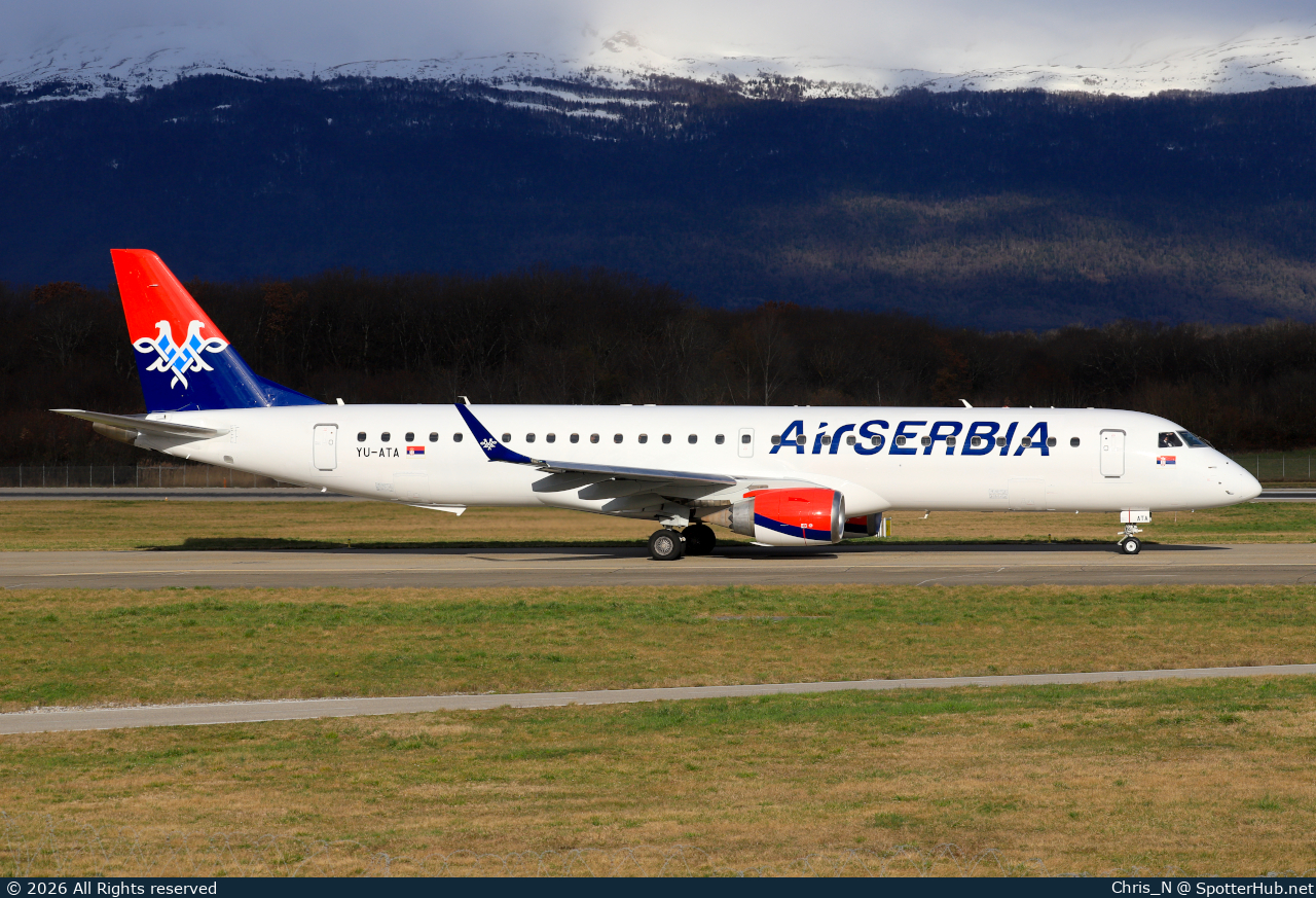Photo of YU-ATA - Embraer ERJ-195LR operated by Air Serbia