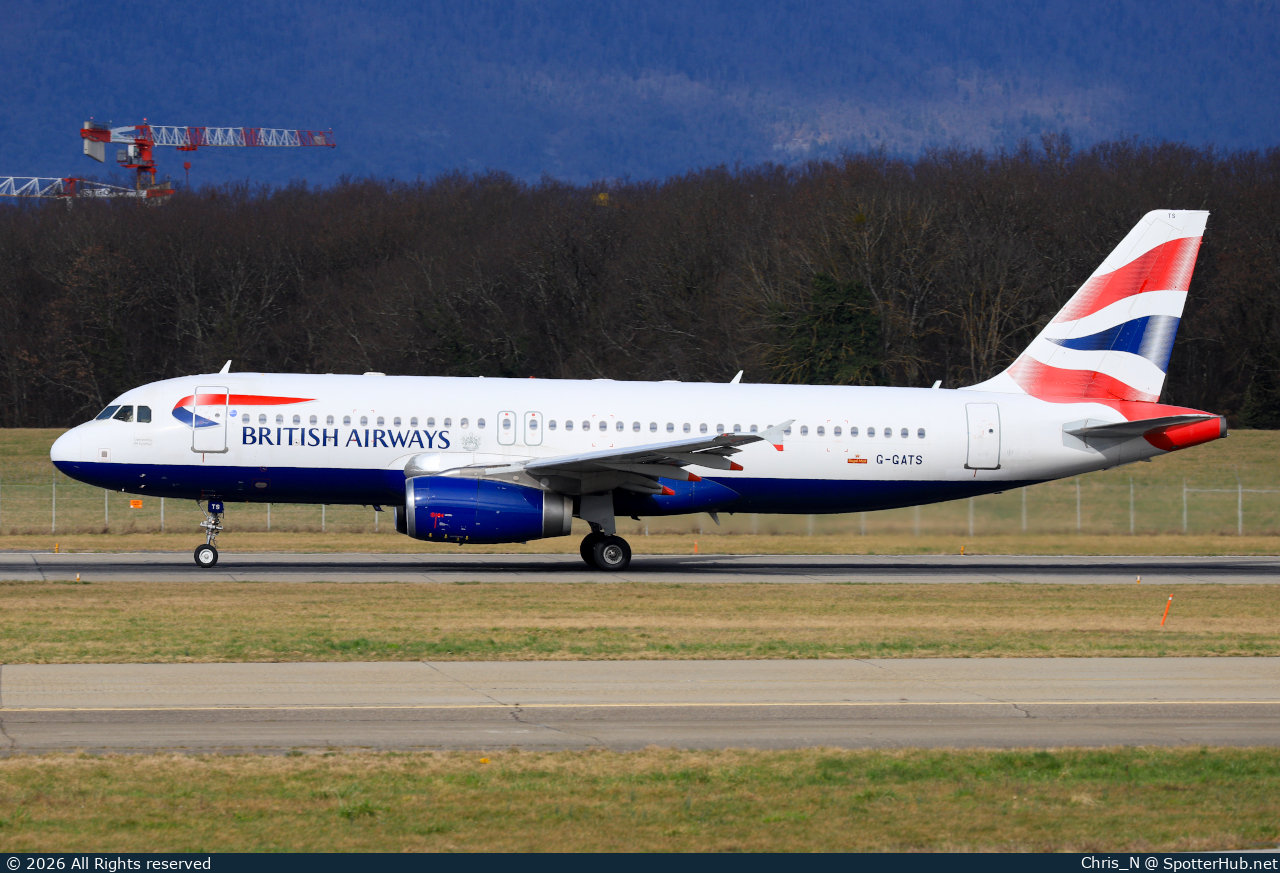 Photo of G-GATS - Airbus A320-232 operated by British Airways (opb BA Euroflyer)