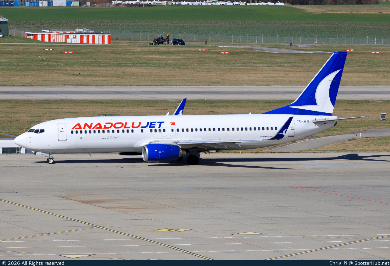 Photo of TC-JFO - Boeing 737-8F2 operated by AnadoluJet