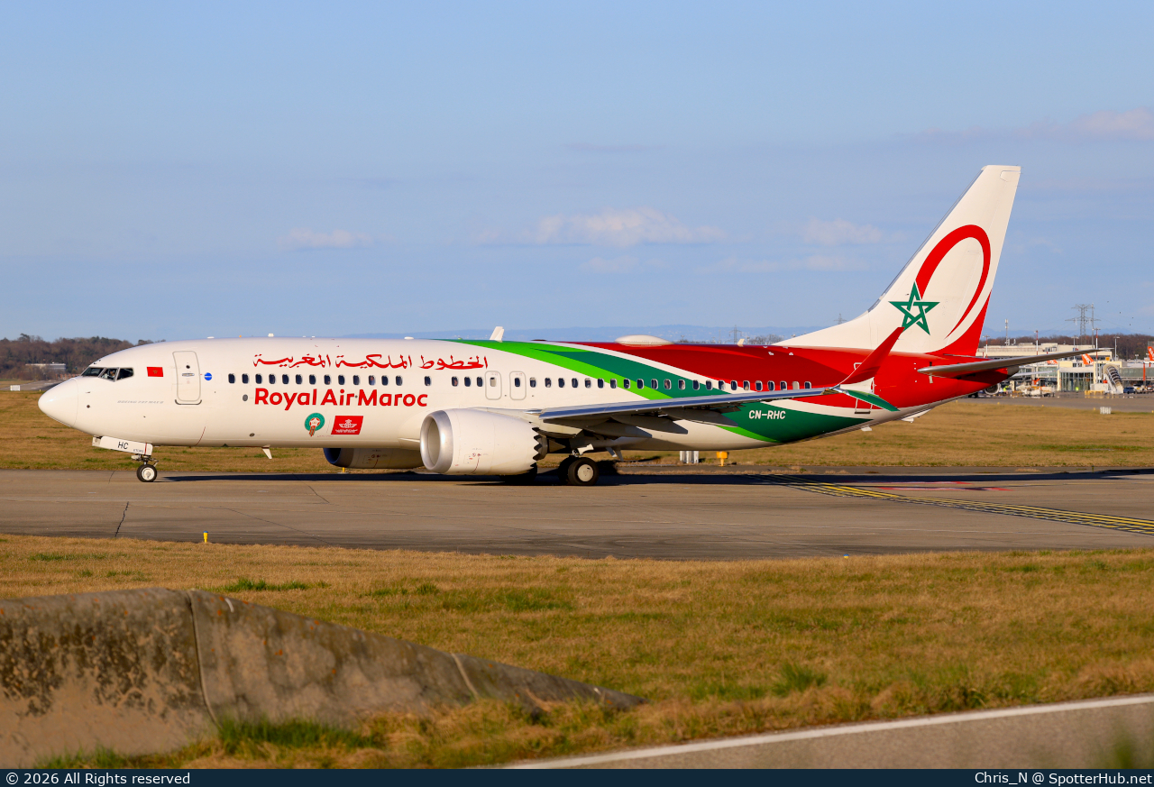 Photo of CN-RHC - Boeing 737 MAX 8 operated by Royal Air Maroc