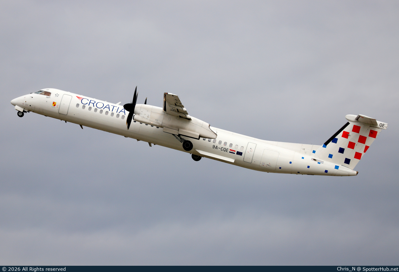 Photo of 9A-CQE - Bombardier DHC-8-402 Dash 8 Q400 operated by Croatia Airlines
