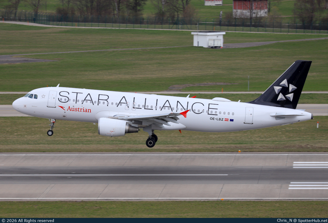 Photo of OE-LBZ - Airbus A320-214 operated by Austrian Airlines