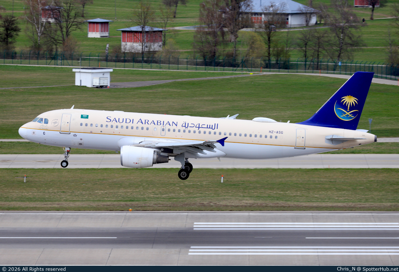 Photo of HZ-ASG - Airbus A320-214 operated by Saudi Arabian Airlines